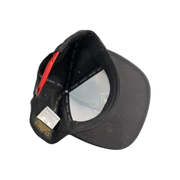 Hurley USA Flag Embroidered Black Snapback Hat Adjustable Flexfit Patriotic Cap - Picture 7 of 11